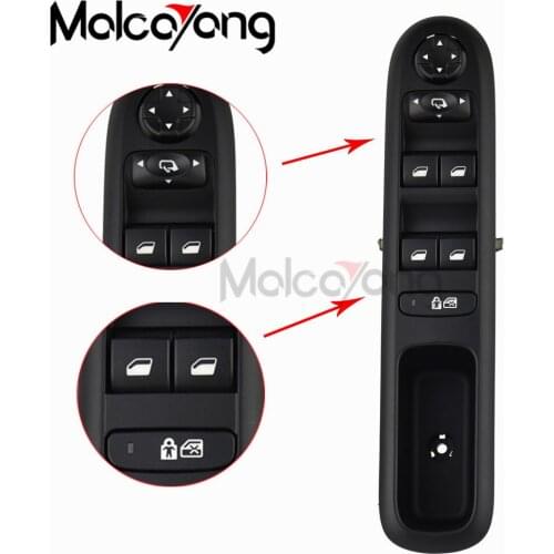 Front Left Door Lifter Switch 96650621ZD 6490X6 For Peugeot 3008 5008 Hatchback Wagon Master Power Window Switch