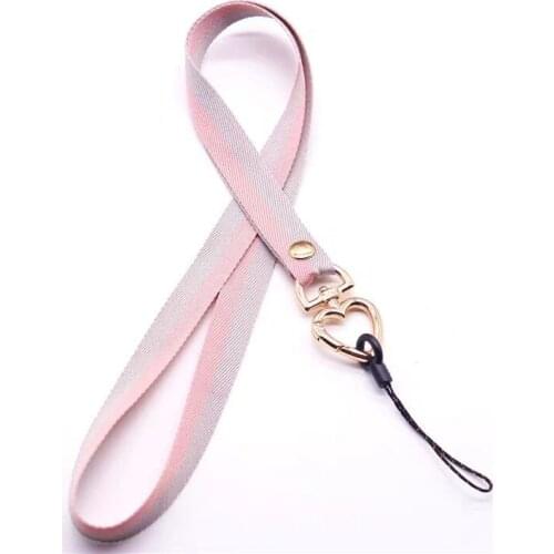 Mobile Phone Accessories Lot 40pcs Heart Long Neck Lanyards for Iphone Cute Wrist Strap Lanyards for Keys ID Card Phone Necklace