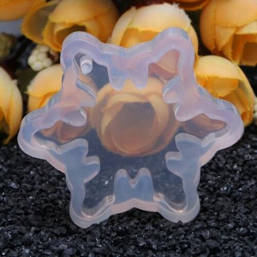 Resin Silicone Pendant Mold Christmas Snowflake Ornament Handmade Jewelry Making F3MF