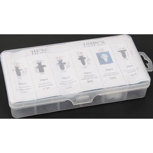 Mixed Car Clips Push Type Retainers Door Trim Panel Bumper Fasteners Door Trim Panel Retainer Fastener Kit 100pcs/box