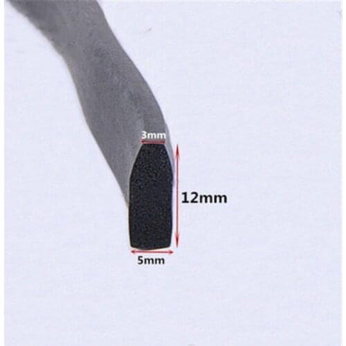 Silicone Rubber Foam Sponge Bar Seal Strip 6x11mm 5x12mm Black