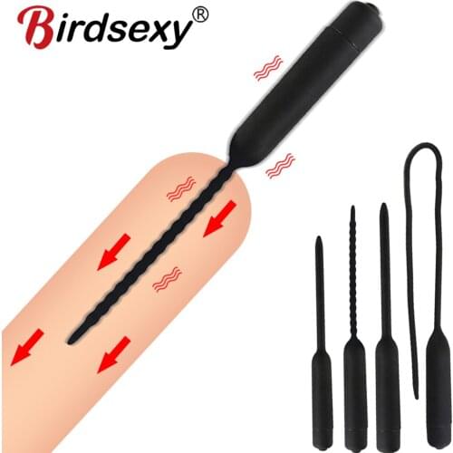 10 Frequency Urethral Vibrator Catheter Penis Plug Sex Toy for Men Vibrating Urethral Plug Penis Insertion Urethra Sound Dilator