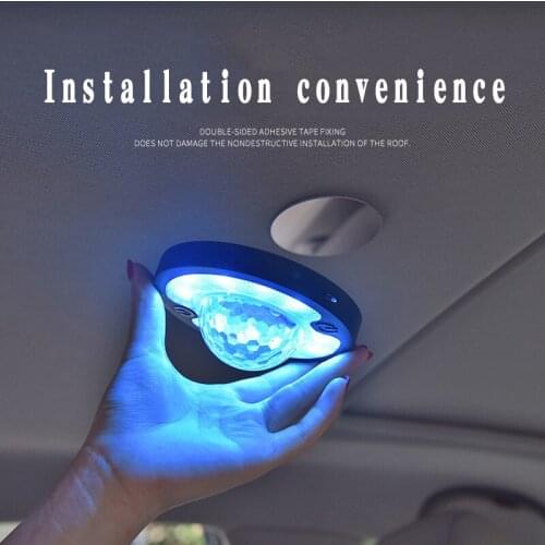 Car LED Interior Light Roof Voice controlled atmosphere lamp Conversion Universal Indoor Ceiling Light Wireless USB Charging