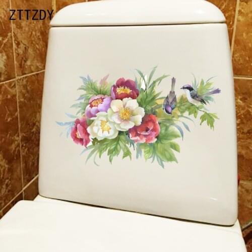 ZTTZDY 26.7CM×17.1CM Classical Art Pattern Bathroom Toilet Decor Room Wall Sticker Home Accessories T2-0826