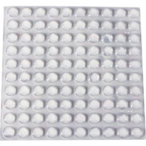 100PCS Self Adhesive Rubber Feet Clear Semicircle Bumpers Door Buffer Pad can CSV