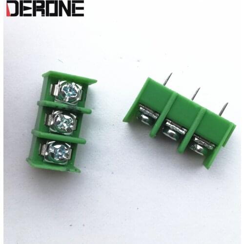 2 piece 7.62mm 3 pin 300v 10A Circuit Board Connector Block Terminals for power amplifier audio diy