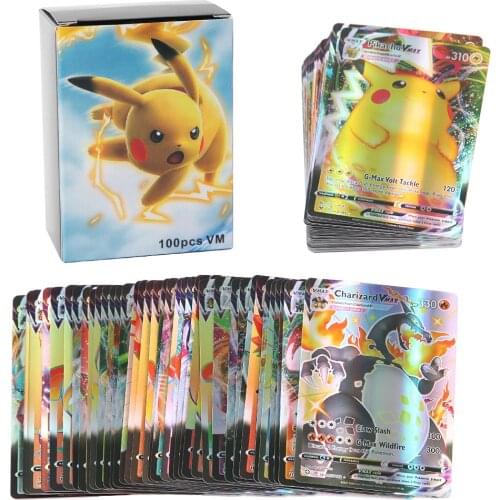2021 New English Pokemon Card Vmax GX Tag Team EX Mega Game Battle Carte Trading Children Toy