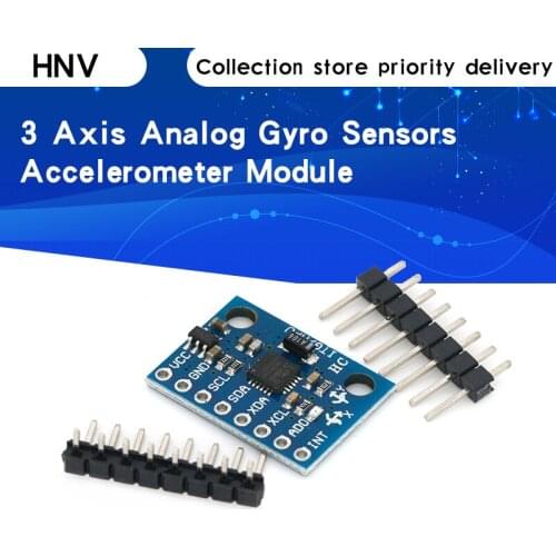 1Set IIC I2C GY-521 MPU-6050 MPU6050 3 Axis Analog Gyroscope Sensors + 3 Axis Accelerometer Module For Arduino With Pins 3-5V DC