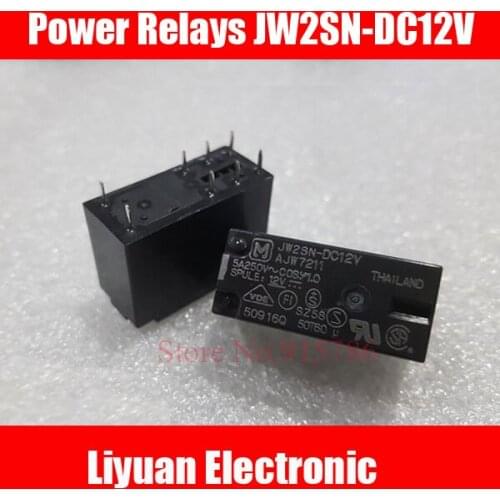 5pcs Power Relays JW2SN-DC12V JW2SN-12VDC AJW7211 8pin 5A12V