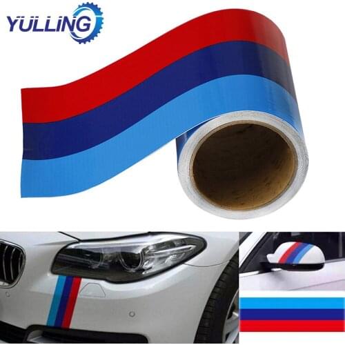 3 meters Car Vinyl Graphic Decal Auto Stickers Decal M-Colored Stripe Sticker car Vinyl Decal For BMW M3 M4 M5 M6 3 5 6 7 Series