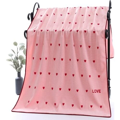 Microfiber Bath Towel Heart Printed Super Absorbent Microfiber Beach Towels Fast Drying Cloth Bathroom Shower Towel 70x140cm