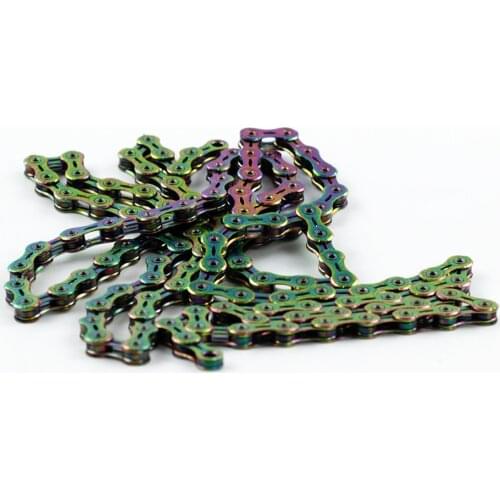 SUMC Bicycle chain hollow 11 speed 116 links SL Ultralight Chain Mountain bike and Road Bike Chains multicolor