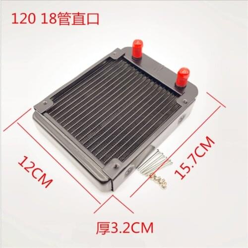 Black Full Aluminum Radiator 80mm 90mm120mm 240mm Water Cooling Radiator Suitable For Computer CPU Heatsink