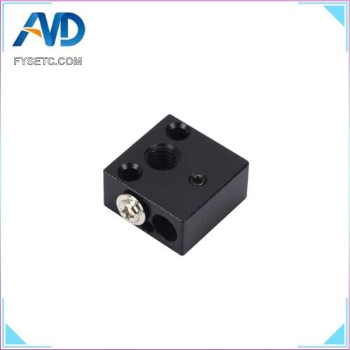 3D Printer Parts Black Aluminium Heat Block 20*20*10 MM For CR-10 CR-10S 3D Printer MK7/MK8/MK10 Extruder Hotend Kit