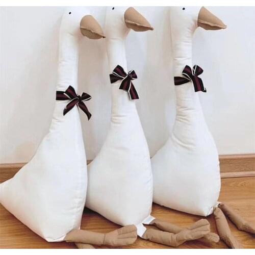 Baby Comfort Toy Toddler Plush White Goose Baby Soothing Stuffed Toy for Infants Rooms Decorations