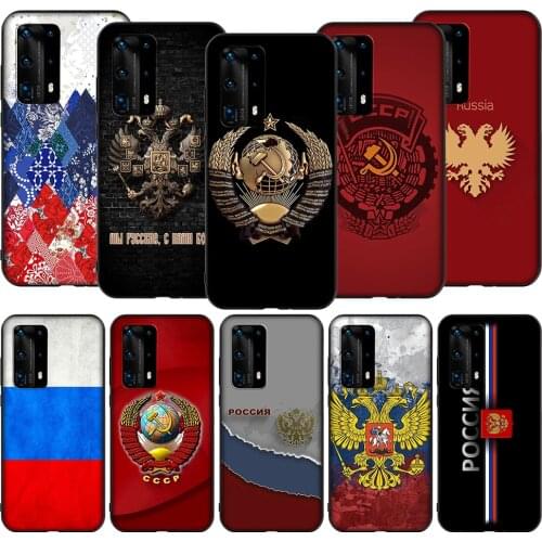 T161 Russia Flag Emblem Case for Honor Note 6A 7A 7C 7X 8 8A 8C 8X 9 9A 9X 10X 20 20S 30 Y6P Lite Pro