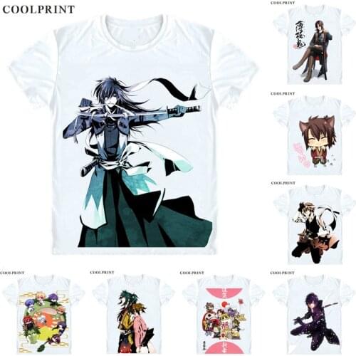 Hakuouki Shinsengumi Kitan T Shirt Saitou Hajime Hijikata Toshizou Anime Custom Casual Cosplay T-Shirt Print Short Sleeve TShirt