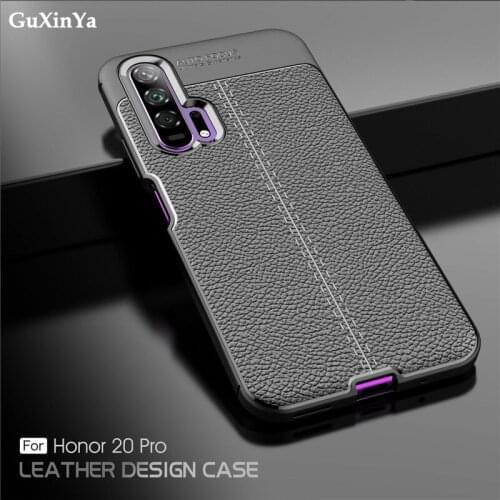 GuXinYa Honor 20 Pro Phone Case For Huawei Honor 20 Pro Luxury Leather ShockProof TPU Protective Case Honor 20 Pro YAL-AL10 Capa
