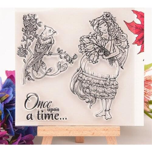 Hot selling Farm woman transparent clear stamp / silicone seal roller stamp DIY scrapbook album / card production