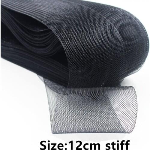 4.7"(12cm)Horsehair Braid Flexible Wedding Hadr Fascinator Crinoline clear/white for dress hats making