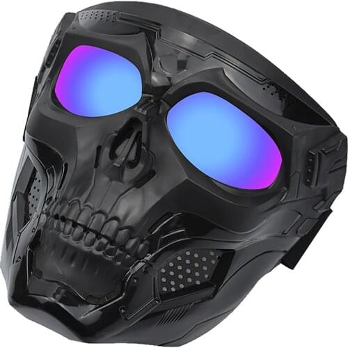 Skull Mask Windproof Outdoor Motorcycle Cross-country Goggles Motorcycle Skull Helmet Mask Halloween Masquerade Cosplay Prop