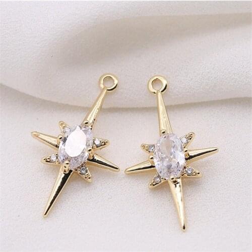 Min order 20pcs/lot Zircon core cartoon thorn flower shape copper floating locket charms diy jewelry earring accessory