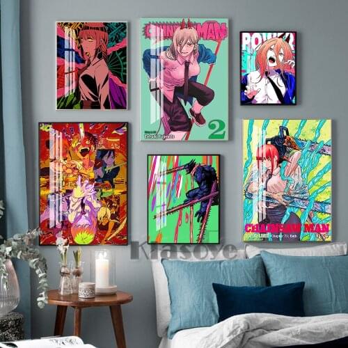 Chainsaw Man Dark Fantasy Hot Cartoon Manga Poster Japan Anime Prints Art Canvas Painting Children Gift Wall Stickers Home Decor