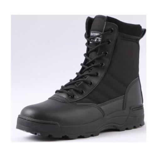 Mens combat boots special forces outdoor hiking safety military shoes