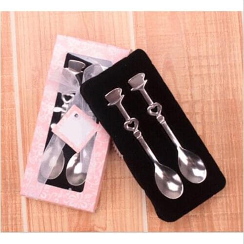 New Hot Heart Shaped Love Coffee Tea Measuring Spoon Wedding Lover Gift Stainless Steel Dinner Tableware Sets Wholesale Retail