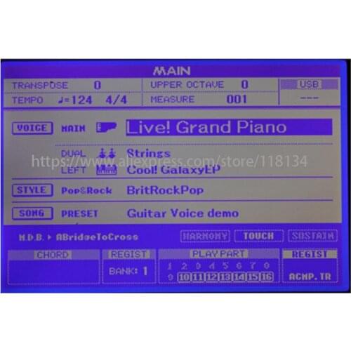 New original For YAMAHA PSR-S500/S650/S550/MM6/DGX205/DGX305/DGX620/DGX630/DGX640 LCD screen display module