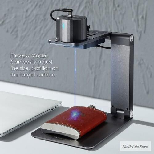 New 1.6W DIY Compact Laser Engraver Machine Portable Laser Pecker Mini Desktop Laser Engraving Laser Etcher Laser Cutter Printer