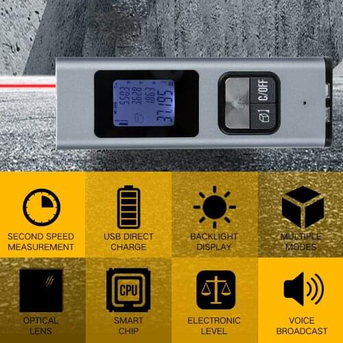 0.03-40M Portable Laser Rangefinder Handheld Mini Laser Range Finder High Accuracy LCD Digital Laser Distance Meter