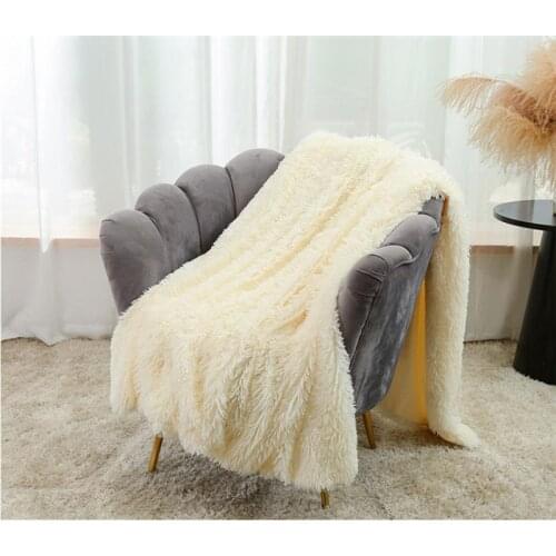 Fluffy Super Long Coral Fleece Blanket Warm Blanket Sherpa Sofa Bedding Throw Double-sided Children Bedspread