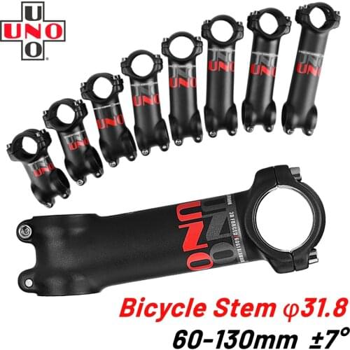 UNO Ultralight MTB Bike Stem Road Bike Stem 31.8mm Mountain Bicycle Stem Handlebar Stem 7 Degree 60-130mm Bicycle Power Parts
