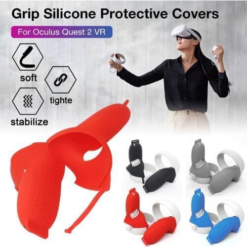 VR Accessories Protective Cover For Oculus Quest 2 VR Touch Controller Silicone Cover Skin Handle Grip For Oculus Quest2 2021