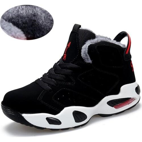 Winter Men Boots Sneakers Ankle Snow Boots Men Warm Plush Shoes Lovers Couple Shoes Suede Leather Boots Outdoor