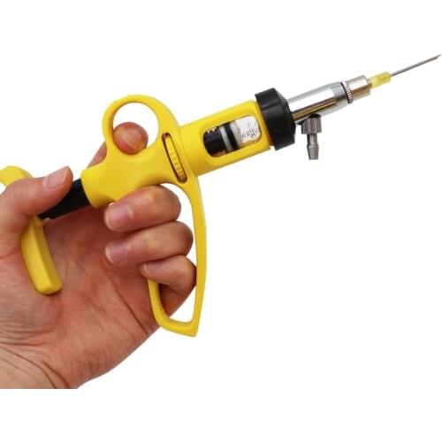 0.5-5ml Animal Continuous Syringe Farm Animals Feeding Gun Injector Infusion Plastic Adjustable Cattle Sheep Goat Livestock Tool