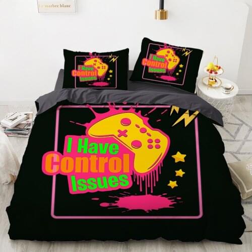 3D Bedding Set King Europe Queen Size Duvet Cover Set Bedclothes With Pillowcase Linen Home Textiles Bed Set Game Retro gamepad