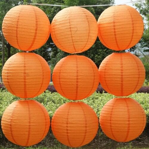 8'' 20cm Round Chinese Lantern Mutil Color orange Paper Lantern for Wedding Party home Decoration Birthday Decor Gift Craft DIY