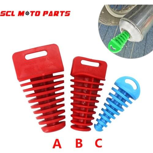 ALconstar-Exhaust Muffler Plug Motorcycle Tailpipe PVC Air-bleeder Plug Exhaust Silencer Muffler Wash Plug Pipe Protector
