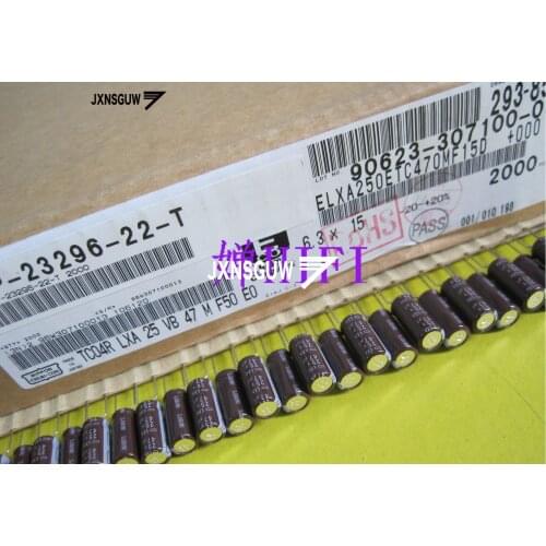 20PCS NIPPON LXA 25V47UF 6X15MM NCC Aluminum electrolytic capacitor 47UF/25V CHEMI-CON 105 degrees 47uF 25V