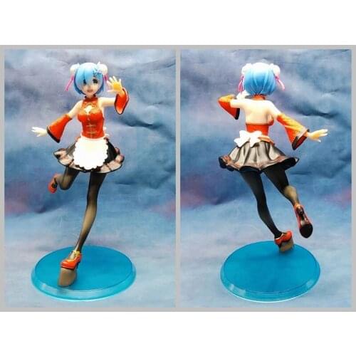 Anime Re:Life In A Different World From Zero Chinoiserie Rem Beautiful Girl PVC Action Figure Model Toys Doll Ornament 23Cm
