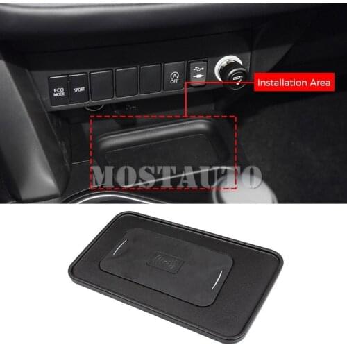 The Phone With QI Wireless Charging For Toyota RAV4 Wireless Car Charger Wireless Phone Fast Charging Pad 2014-2018