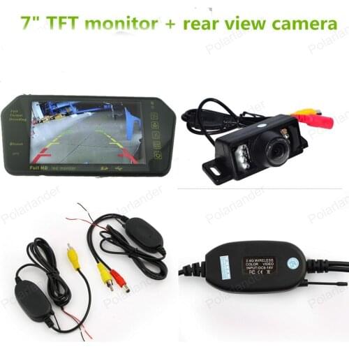 Bluetooth Support Handsfree Ultra Screen Car Rear View Monitor Wireless Backup Camera Night Vision wireless tranmitter receiver