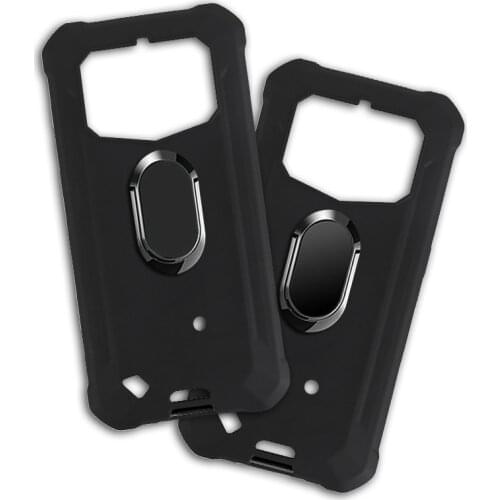 Oukitel WP5 Pro Case 5.5 Inch OukitelWP5 Cover Red Blue Black Classic Finger Ring 360 Degree Rotation Soft Silicon