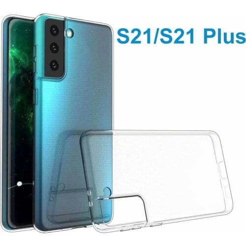 Case For Samsung Galaxy S21 Plus 5G Glass Shell TPU Gel Back Protector Silicone Cover Transparent Coque Fundas Capa Matte Cover