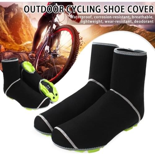 Hot 1 Pair Cycling Shoe Cover Warm Reflective Strap Waterproof for Outdoor Travel sy998