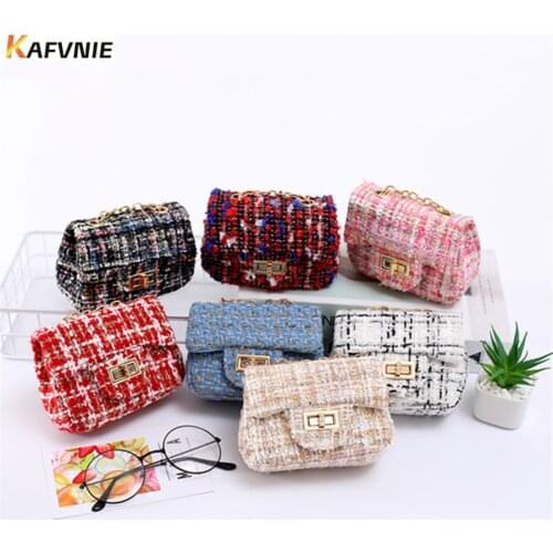 Mini 13cm Children Shoulder bag Hot pink Wool HandBag High End PU Party Kid Evening Party Purse Popular winter childrens bag