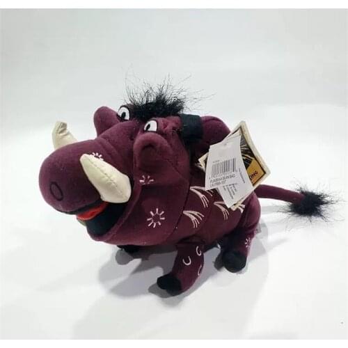 Disney The Lion Kings Pumbaa Wild Boar Pig 22cm Cartoon Animal Soft Stuffed Cotton Dolls Plush Peluche Toys For Kids Gifts
