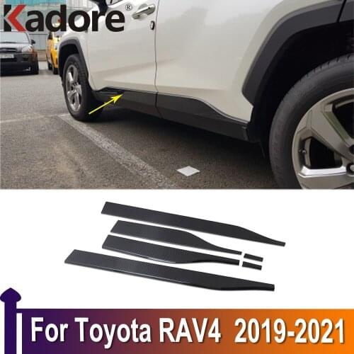For Toyota RAV4 RAV 4 2019 2020 2021 Chrome Side Door Body Molding Line Cover Trim Protector Decoration Exterior Accessories